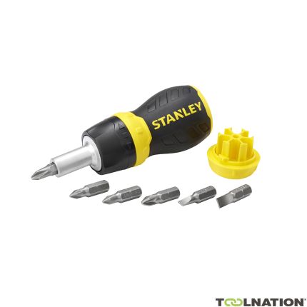 Stanley 0-66-358 Multibit Stubby Schroevendraaier met ratel - 2