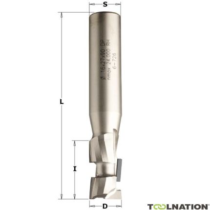 CMT 140.160.61 Diamant frees met scherende snij-plakketten 16 mm, schacht 16 x 45mm - 1