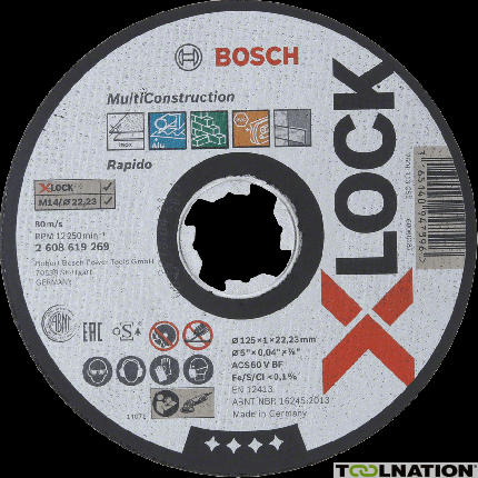 Bosch 2608619268 X-LOCK Doorslijpschijf Multi Material 115 mm ACS 60 V BF - 2