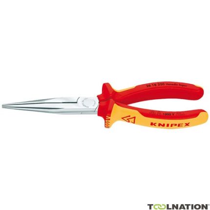 Knipex 26 16 200 Telefoontang recht + zijsnijder VDE 200 mm - 1