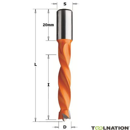 CMT 309.040.11 Drevelboor 4mm, schacht 10x20 rechts - 1