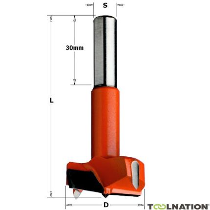 CMT 370.180.11 Cylinderkopboor 18mm, schacht 10x30, rechts - 1