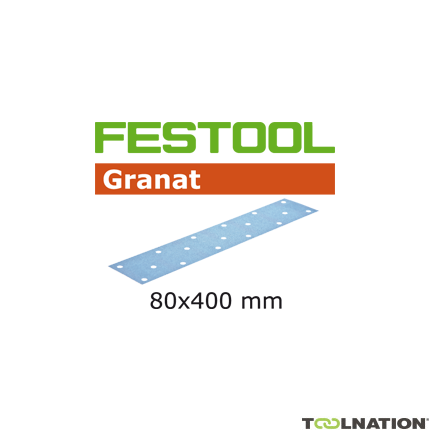 Festool 497160 Schuurstroken Korrel 120 Granat 50 stuks STF 80x400 P120 GR/50 - 1