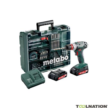 Metabo 602320870 BS 18 L Quick set accu boor-/schroefmachine set 18V Li-Ion (2x 2.0Ah accu) + toebehorenset in koffer - 1