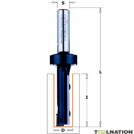 CMT 653.661.11 Rechte frees met wisselbare messen Z1+1 16 mm x 91,5 mm schacht 20 mm - 2