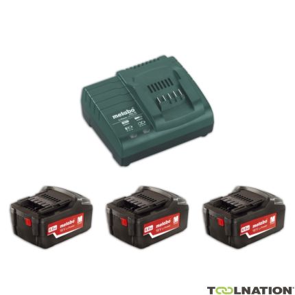 Metabo 685049000 Accu Pakket 3 x 18V 4,0Ah Li-Ion + Lader ASC30-36 - 1