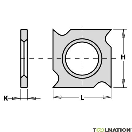 CMT 790.181.00 HW wisselmes 4 zijdig (haak) 18 x 18 x 1,95 mm 10 stuks - 1