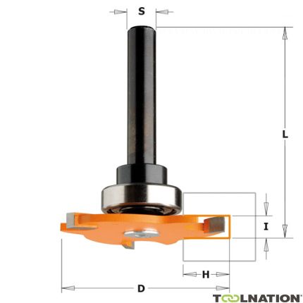 CMT 923.34011A 4 mm schijffrees met lager + spindel zonder sluitmoer schacht 8 mm - 2