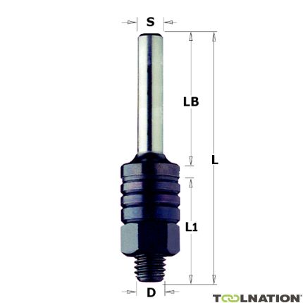 CMT 924.080.00 Spindel zonder lager schacht 8 mm - 1