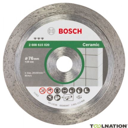 Bosch 2608615020 Diamant Zaagblad 76 x 10 x 1,2 mm voor tegels - 1