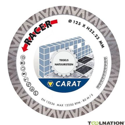 Carat CDBM115300 Racer Diamantzaagblad 115 x 22,23 voor tegels/natuursteen - 1