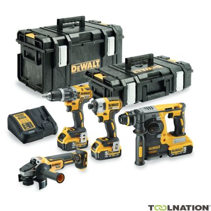 DeWalt DCK422P3 4-delige Combopack XR 18 Volt 3 x 5,0 Ah Li-Ion in Toughsystem + 5 jaar dealer garantie! - 1