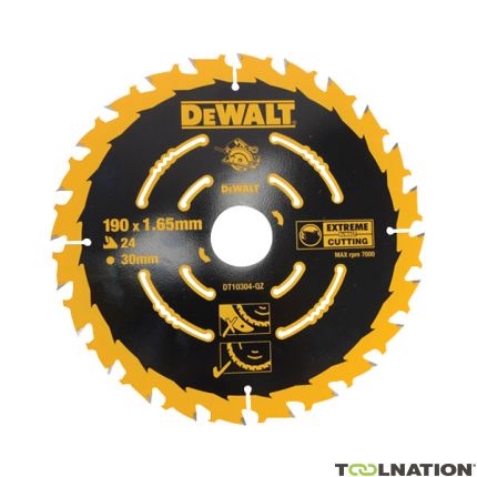 DeWalt DT10304-QZ Zaagblad 190x30x24t, Extreme, kerf 1,65mm - 1