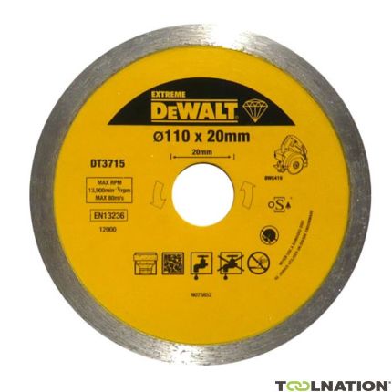 DeWalt DT3715-QZ DT3715 Diamantschijf 110 x 20 Professional Economy 4. - 1