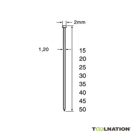 Dutack 5134035 SKN12 Minibrad Verzinkt 50mm 5000 stuks - 1