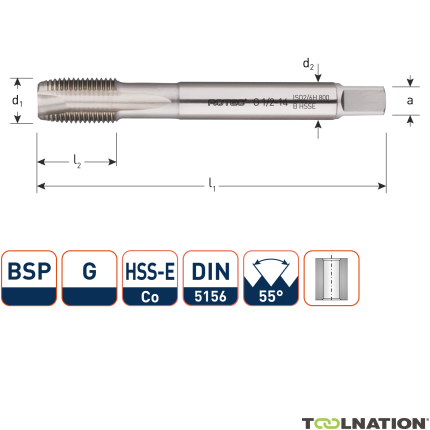 Rotec 341.1000 HSSE 800 M.Tap BSP G 1-11 - 1