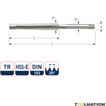 Rotec 356.2000 HSS-G Trapeziumtap TR20 x 4 - 1