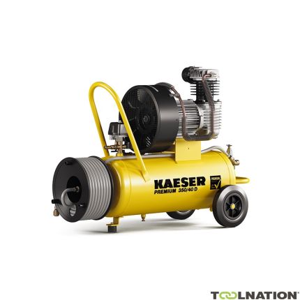 Kaeser 1.1814.00010 Premium 350/40D Zuigercompressor 400 Volt + Haspel incl. 20 mtr. luchtslang - 2