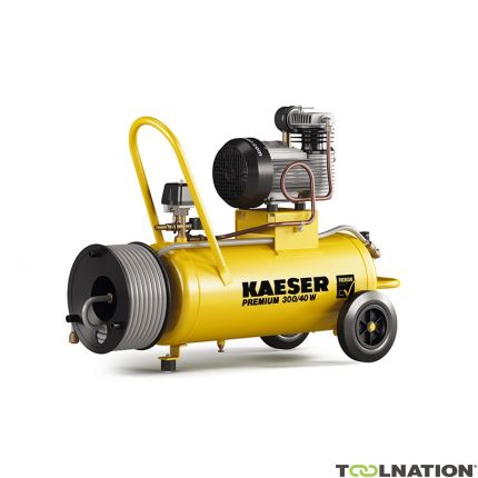 Kaeser 1.1809.10010 Premium 300/40W Zuigercompressor 230 Volt + Haspel incl. 20 mtr. luchtslang - 2