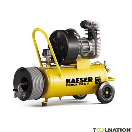 Kaeser 1.1813.00011 Premium 350/40W Zuigercompressor 230 Volt + Haspel incl. 20 mtr. luchtslang - 2