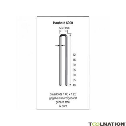 Haubold 503224 KL6025 CNK Nieten 25 mm Verzinkt 5000 stuks - 1