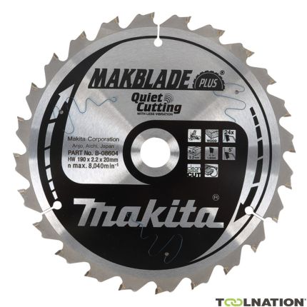 Makita B-08707 HM-zaagblad Quiet & Clean 260 x 30 x 70T - 1