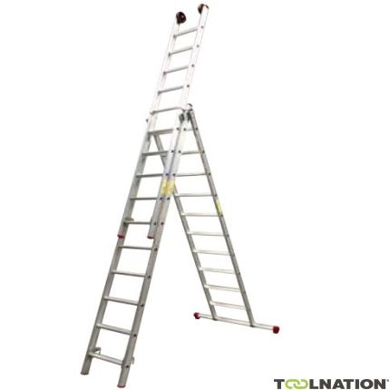 Little Jumbo 1250470312 Reformladder SuperPro 3 x 12 treden recht met stabilisatiebalk - 1