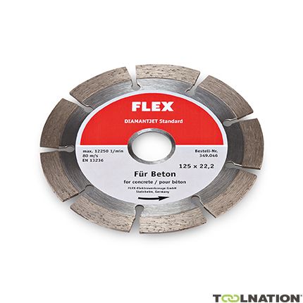 Flex-tools 349046 Diamantzaagblad 125 x 22,2 mm standaard Beton - 1