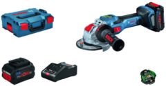 Bosch Blauw X-LOCK GWX 18V-15 SC Accu Haakse Slijper 125mm 18V ProCore 8Ah Li-Ion in L-BOXX  06019H6501