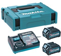 Makita 191J81-6 Startset XGT DC40RA/2xBL4025 XGT 40V Max 2,5Ah Li-Ion + oplader DC40RA in MBox