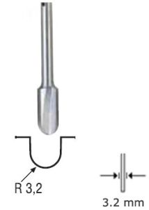 Proxxon 29030 Holkeelfrees 6.4 mm, schacht 3.2 mm