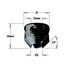 CMT 315.200.12 Opsteekverzinker 45° 20mm links