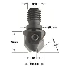 CMT 350.030.11 Verzinker met schroefdraad aanluisting 3mm, schacht M10, rechts