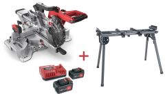 Flex-tools 513261 SMS 190 18.0-EC Accu Afkortzaag 190 mm  + P-Set 55 R Accu Set 18V 5.0Ah + onderstel