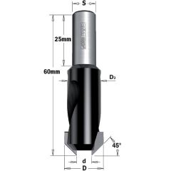 CMT 521.312.12 Verzinker links 12mm, schacht 8mm, D3: 3mm