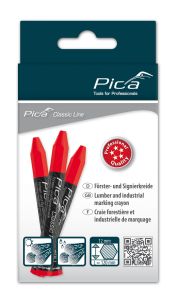 Pica PI59040 590/40 Markeerkrijt Rood 12 stuks