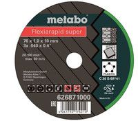 Metabo 626871000 Doorslijpschijf Flexiarapid Super universeel 76 x 1,0 x 10 mm 5 stuks