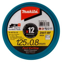 Makita B-45733-12 Doorslijpschijf RVS 125x22,23x0,8mm