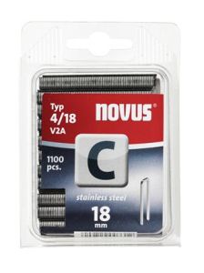 Novus 042-0459 C 4/18 nieten RVS 18 mm 1100 Stuks