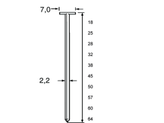 Dutack 5220034 TN22 T-NAGEL Verzinkt 18mm 2000 stuks