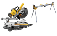 DeWalt DCS727T2SET-QW XR FlexVolt 54 Volt 6,0Ah Li-Ion Afkort- en verstekzaagmachine 250 mm + DE7023 onderstel