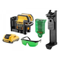 DeWalt DCE0825D1G-QW DCE0825D1G Zelfnivellerende 5 punts Kruislijnlaser groene straal 10,8V 2,0Ah XR Li-Ion