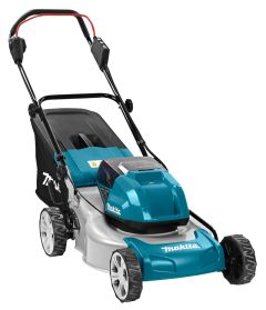 Makita DLM460PT2 Cordless Lawn Mower 46 cm 2 x 18 Volt 5.0Ah Li-Ion