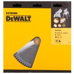 DeWalt DT4286-QZ DT4286 HM zaagblad 216 x 30 x 80T trapezium, negatief 5°