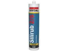 Soudal 105758 Silirub 2S Silicone sealant Sanitary Transparent Grey 300ml