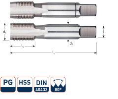 Rotec 315.0900 HSS Handtappenset PG 9-18