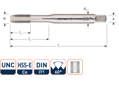 Rotec 338.0040 HSSE 800 M.Tap UNC No. 4-40