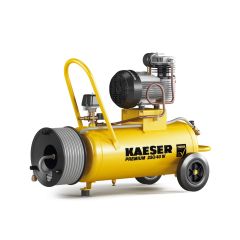 Kaeser 1.1805.10010 Premium 250/40W Zuigercompressor 230 Volt + Haspel incl. 20 mtr. luchtslang