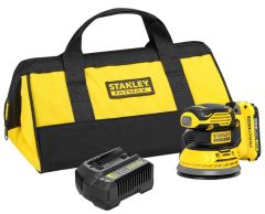 Stanley SFMCW220D1S FATMAX® V20 Accu Excenterschuurmachine 125 mm 18V 2.0Ah in Softbag