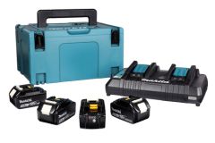 Makita 197626-8 Starter kit - 4 x Battery BL1850B 18V 5.0Ah + Duo charger DC18RD in MBox 3